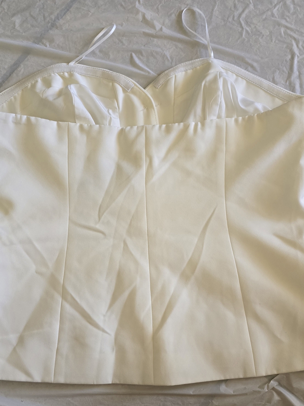 Sincerly Jules White Button-Front Bustier Top - Picture 3 of 7